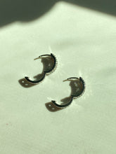 Load image into Gallery viewer, Diamond 10k White Gold Clicker Hoop Earrings

