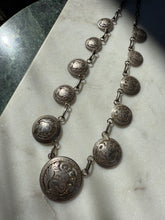 Load image into Gallery viewer, Sterling Silver 1864-1913 Peruvian Coin Necklace 17”
