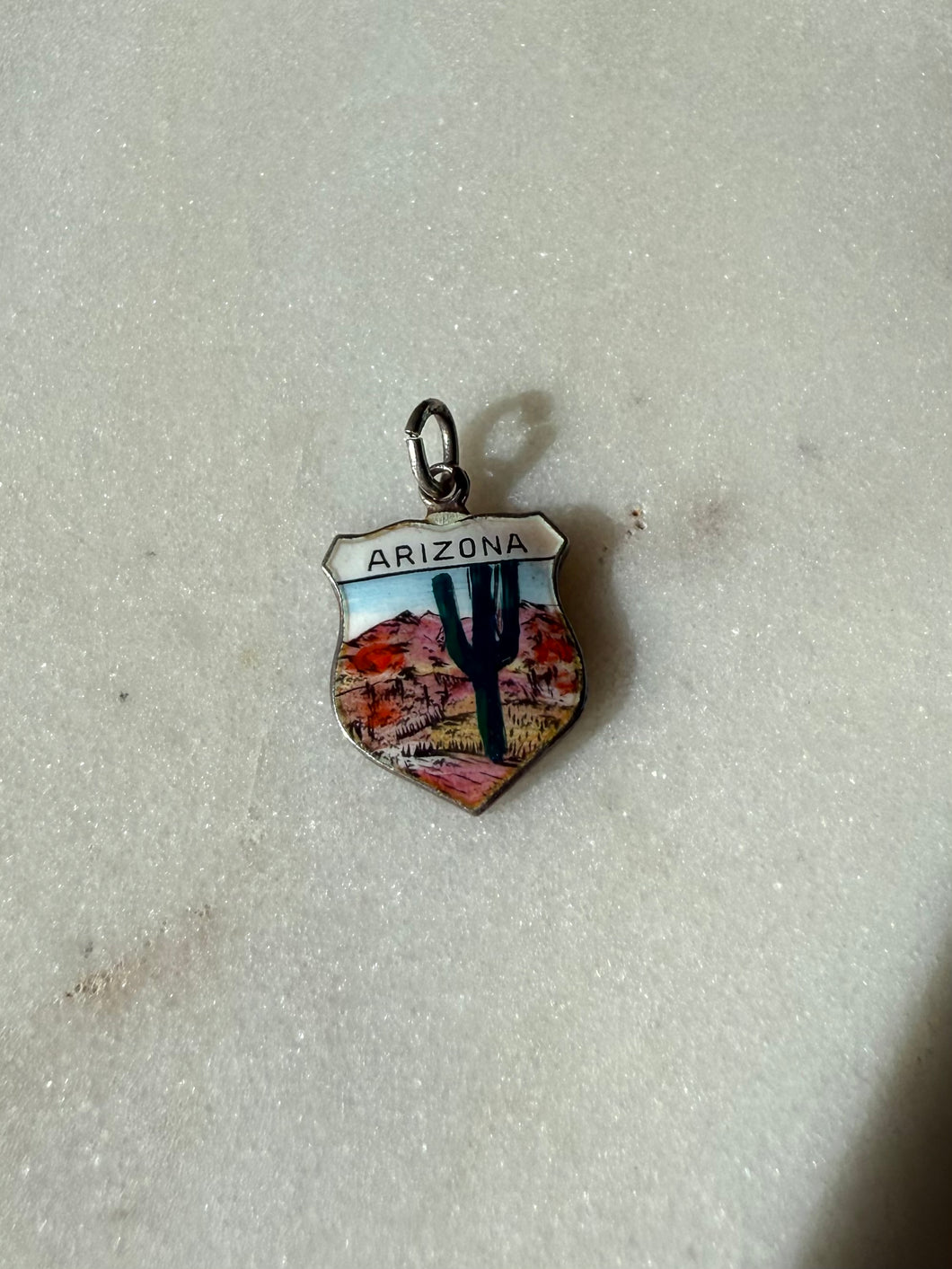 Enamel Arizona Sterling Silver Charm