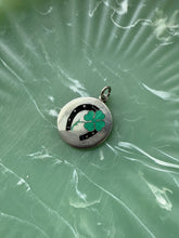 Load image into Gallery viewer, Horseshoe &amp; Four Leaf Clover Enamel Sterling Silver Charm
