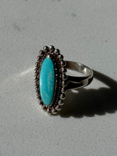 Load image into Gallery viewer, Vintage Turquoise Sterling Silver Ring Size 6.75
