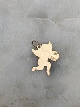 Load image into Gallery viewer, Stencil Cherub Angel 14k Gold Charm
