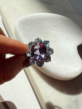 Load image into Gallery viewer, Chunky Sterling Silver Flower Ring Size 10
