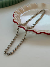 Load image into Gallery viewer, Vintage Rolo Link Sterling Silver Chain 17”
