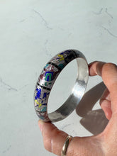 Load image into Gallery viewer, Chunky Enamel Sterling Bangle 8”
