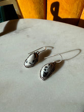 Load image into Gallery viewer, Howlite Sterling Silver Dangle Earrings
