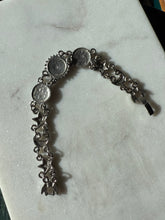 Load image into Gallery viewer, Vintage Celestial Silver Plated Costume Bracelet 7.15”
