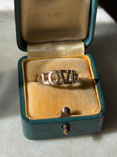 Load image into Gallery viewer, Vintage Solid 10k Gold LOVE Spellout Ring Size 5.25
