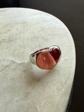 Load image into Gallery viewer, Chunky Red Heart Sterling Silver Resin Ring
