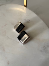 Load image into Gallery viewer, Vintage Sterling Silver Black Onyx Earrings
