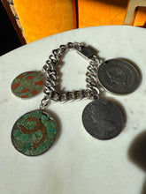 Load image into Gallery viewer, Vintage Taxco Mexico Mexico Sterling Chunky Coin Bracelet 7”
