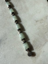 Load image into Gallery viewer, Jade Sterling Silver Bracelet 6.75”
