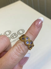 Load image into Gallery viewer, Lavender Gold Vermeil Ring Size 6
