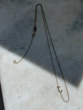 Load image into Gallery viewer, Vintage Diamond ‘J’ 14k Gold Necklace
