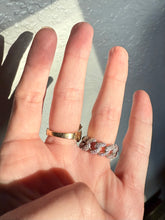 Load image into Gallery viewer, CZ Sterling Silver Chain Link Ring Size 7.5
