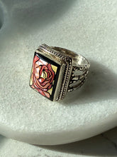 Load image into Gallery viewer, Rose Sterling Silver Ring Size 7
