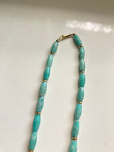 Load image into Gallery viewer, Turquoise &amp; 14k Yellow Gold Strand Necklace
