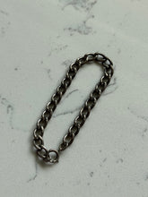 Load image into Gallery viewer, Antique Curb Link Sterling Bracelet 7.5”

