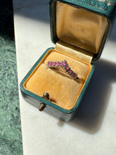 Load image into Gallery viewer, Pink Gemstone Sterling Silver Chevron Ring Size 8.25
