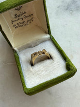 Load image into Gallery viewer, Vintage Initial ‘DM’ Solid 14k Gold Ring Size 4

