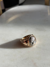 Load image into Gallery viewer, Two-Tone Sterling Cameo Ring Size 7
