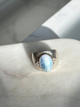 Load image into Gallery viewer, Blue Pearl Sterling Ring Size 7
