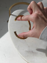 Load image into Gallery viewer, Italian Gold Vermeil Byzantine Hinged Bangle Bracelet
