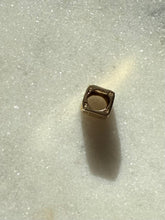 Load image into Gallery viewer, ‘I’ Initial 14k Yellow Gold Cube Slider Charm
