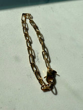 Load image into Gallery viewer, Italian Gold Vermeil Paperclip Link Bracelet 7.5”
