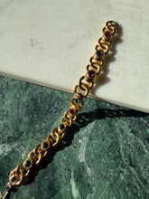 Load image into Gallery viewer, Vintage Gold Plated Costume Bracelet 7.5”
