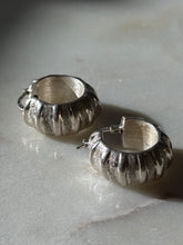 Load image into Gallery viewer, Italian Vintage Dusted Sterling Silver Hoops
