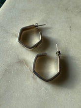 Load image into Gallery viewer, Mexico Sterling Silver &amp; Brass Hoop Earrings

