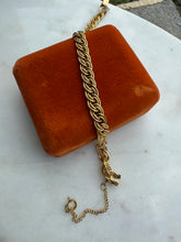 Load image into Gallery viewer, Midcentury 1/20 12k Gold Fill Double Curb Bracelet 7”
