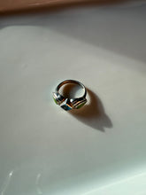 Load image into Gallery viewer, Blue Topaz &amp; Gaspeite Sterling Silver Ring Size 7.5

