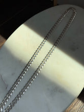 Load image into Gallery viewer, Italian Solid Sterling Silver Beveled Edge Cuban Link Chain 22”
