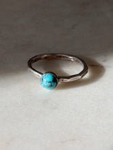 Load image into Gallery viewer, Vintage Turquoise Sterling Silver Ring Size 10

