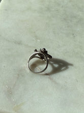 Load image into Gallery viewer, Brutalist Turquoise Sterling Silver Ring Size 3.75
