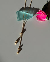 Load image into Gallery viewer, Vintage UnoAErre 18k Gold Ball Chain Lariat Necklace 18”
