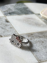 Load image into Gallery viewer, Hello Kitty Sanrio Sterling Silver CZ Ring Size 9
