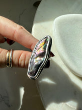 Load image into Gallery viewer, Abalone Shell Sterling Silver Ring Size 7.25
