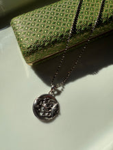 Load image into Gallery viewer, Celestial Sun &amp; Moon Sterling Silver Vintage Necklace 16”

