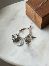 Load image into Gallery viewer, Vintage Charm Jumble Sterling Silver Necklace 18”
