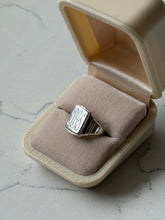 Load image into Gallery viewer, Antique Engraved Signet Sterling Ring Size 6.75
