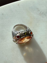 Load image into Gallery viewer, Chunky Multistone Sterling Silver Ring Size 6.25
