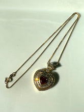 Load image into Gallery viewer, Chunky Red Heart Gold Vermeil Necklace
