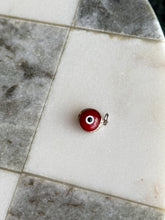 Load image into Gallery viewer, Red Evil Eye Sterling Silver Charm
