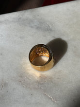 Load image into Gallery viewer, Chunky Gold Vermeil Pink Sapphire Ring Size 5.5
