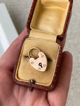 Load image into Gallery viewer, Antique 9k Gold Heart Padlock Clasp
