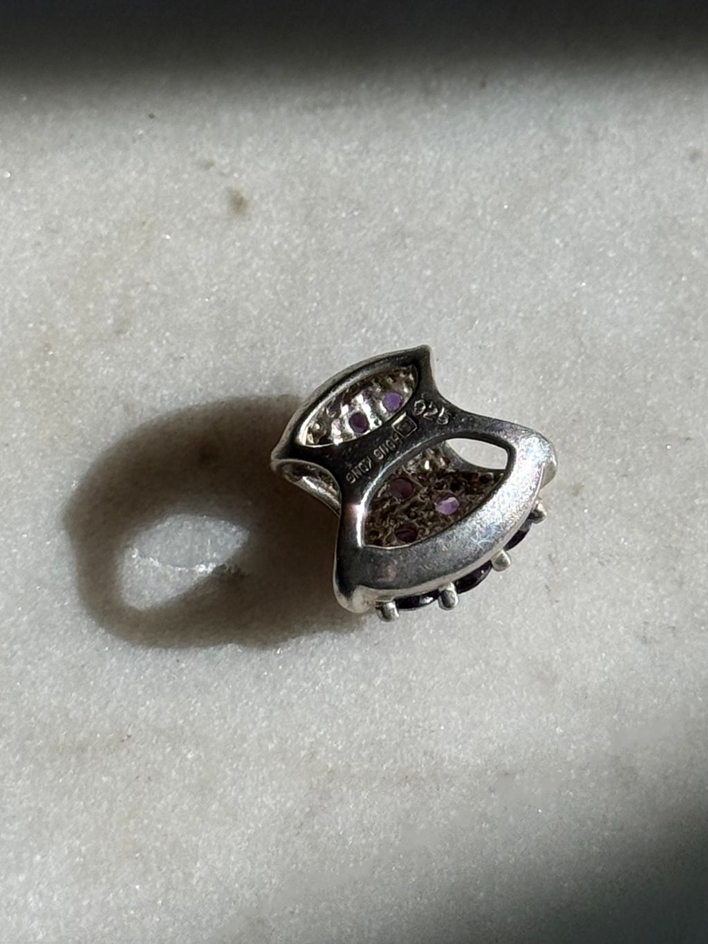 Amethyst Sterling Silver Slider Charm