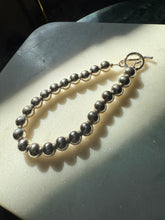 Load image into Gallery viewer, Ball Sterling Silver Toggle Clasp Bracelet
